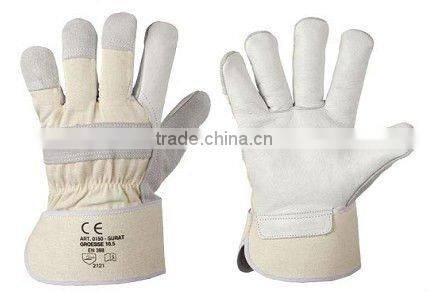 Red cow split Work glove