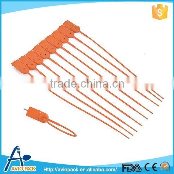 Customized adjustable beaded self locking airline plastic bag security seal with bar code