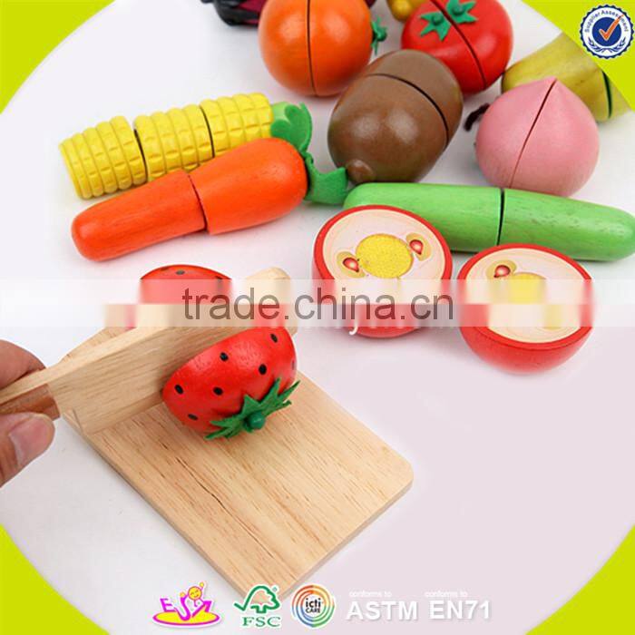 wholesale kids wooden toy vegetables new design baby wooden toy vegetables cheap wooden toy vegetables W10B089
