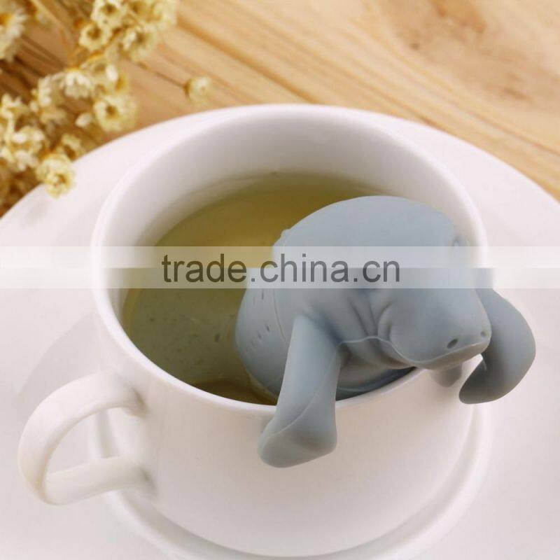 The Silicone Shark Shape Tea Infuser Maker Set Cup Decor Tea Bag Strainer Filter