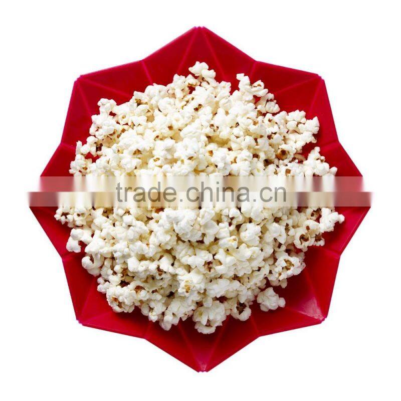 2016 whole sale food grade silicone Pop Top Silicone Microwave Popcorn Popper