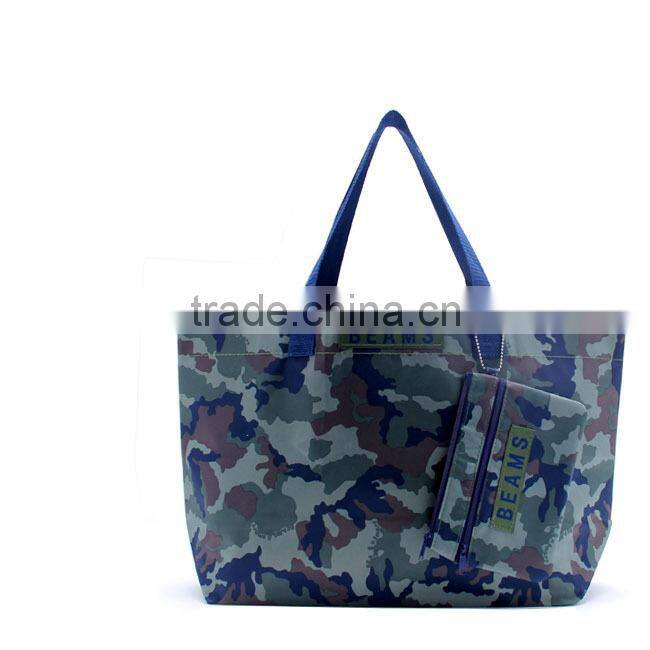 Fashion Camouflage 300D Polyester Shopping Tote Bag,Eroupe Style Women Camouflage Handbag
