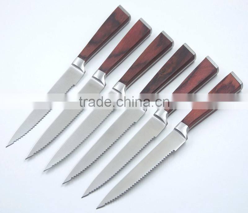 Wooden Gift Box 6PCS Steak Knife Set