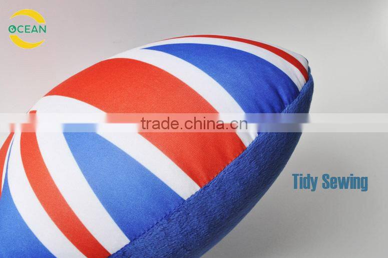 UK Flag Car Travel Bean Neck Pillow with High Quality PP Cotton