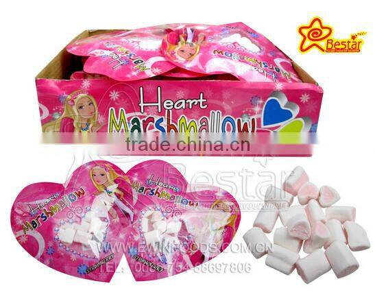 Hot Sale Strawberry Shape Marshmallow With Fruity Jam