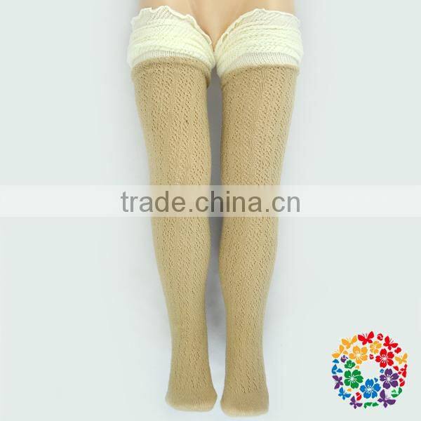2015 New Fashion Leg Warmers Wholesale Baby Leg Warmers Baby Girls Black Sex Sock Stocking With white Lace Ruffle