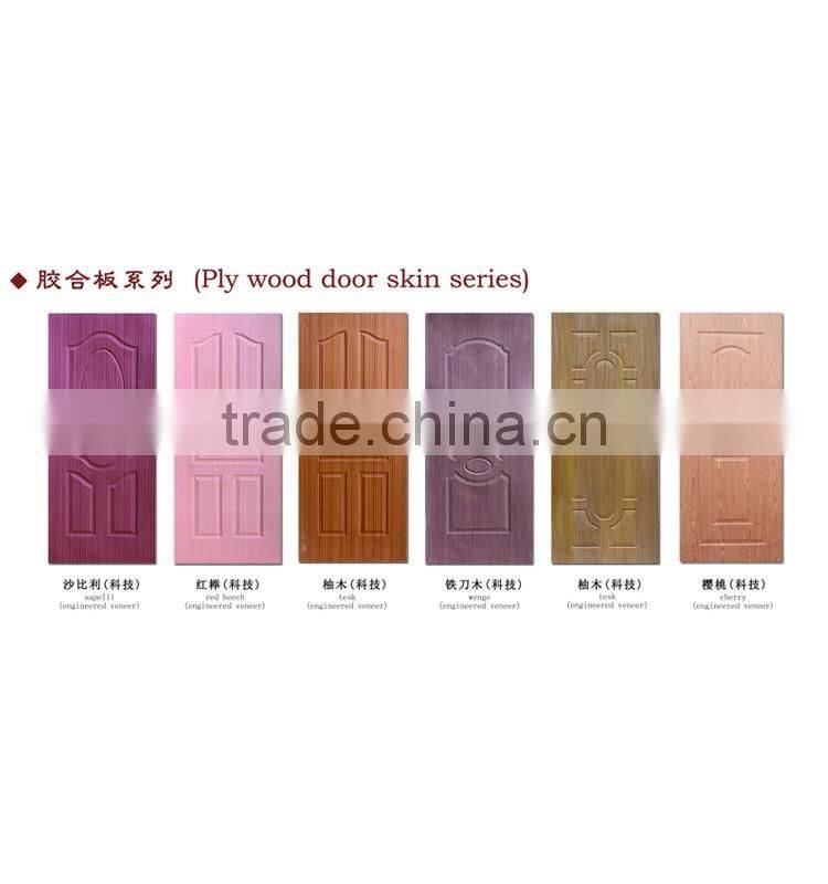 Plywood Molded Zabra Wood Door Skin