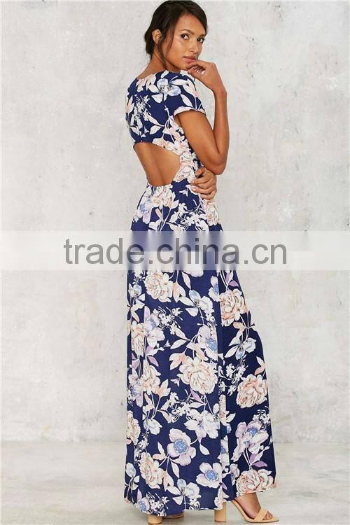 2017 Fashion latest designer one piece long styles maxi dress