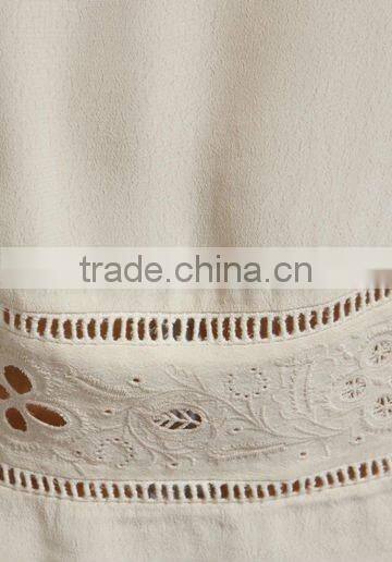 12DR031 Casual Spring and Autumn new design Maxi ivory ladies dresses