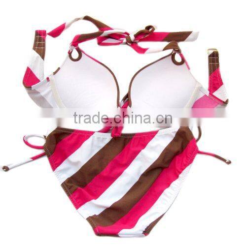 Sexy Strappy Bikini Set With Padded For Women Triangle Swimsuit Brazilian Bikini