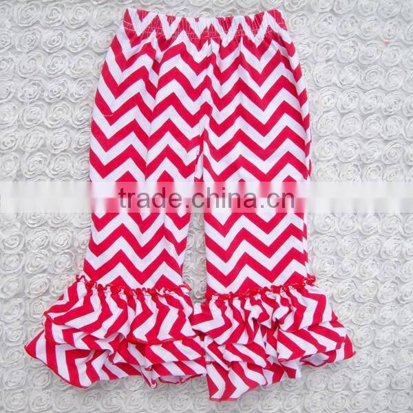 Solid Color Girls Icing Cotton Pants Icing Three Ruffle Leggings For Girls Wholesale Baby Kids Icing Ruffle Long Pants