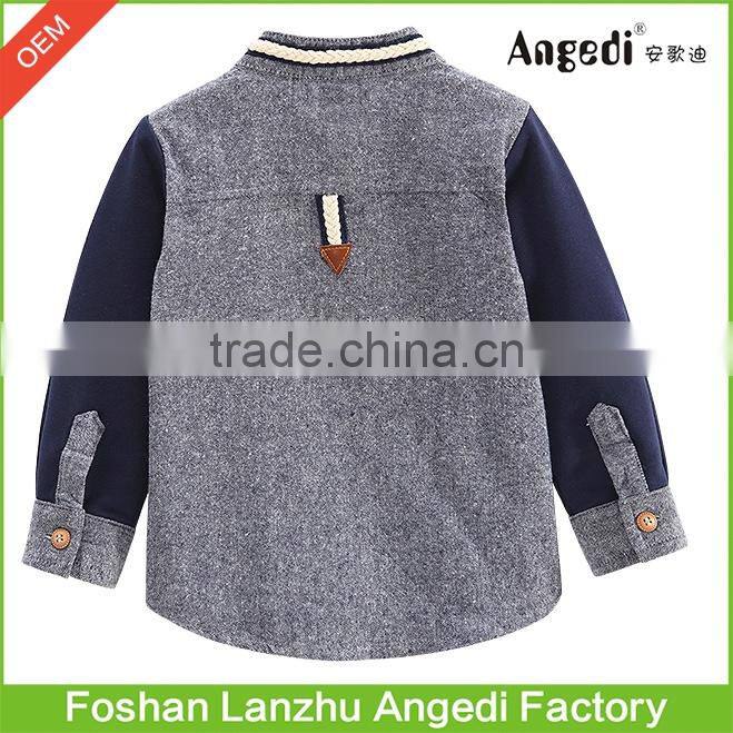 European kids shirts cotton baby boys bow tie shirts with babies fancy designing hot sale elegant children clothing