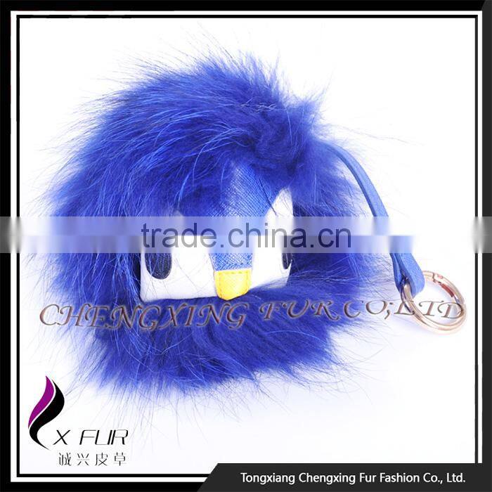 CX-R-48B 2017 Monster Raccoon Fur Keychain Hand Bag Decorations Key Ring