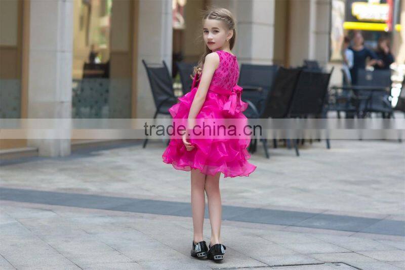 hot sale Net fabric ball grown dress for baby girl summer dress for girl ruffle skirt sleeveless