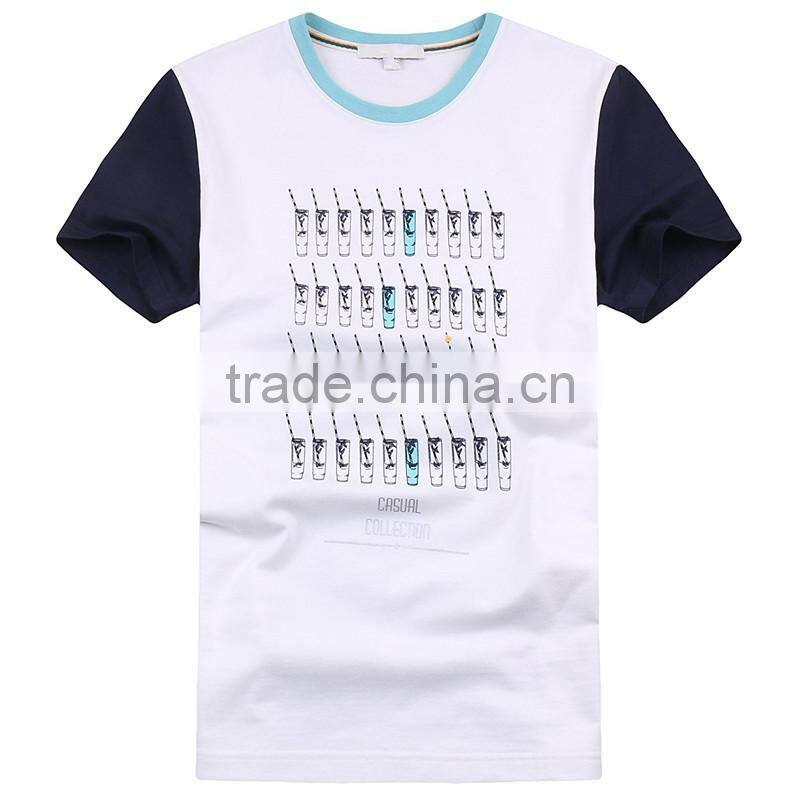 95% cotton 5% spandex fancy design t-shirt