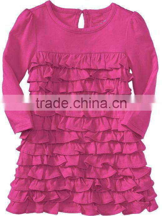 LITTLE GIRLS STRIPED LONG SLEEVE DRESS