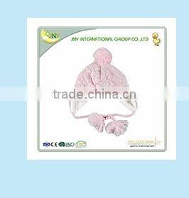 100%Polyester blue winter hats for babies and toddlers