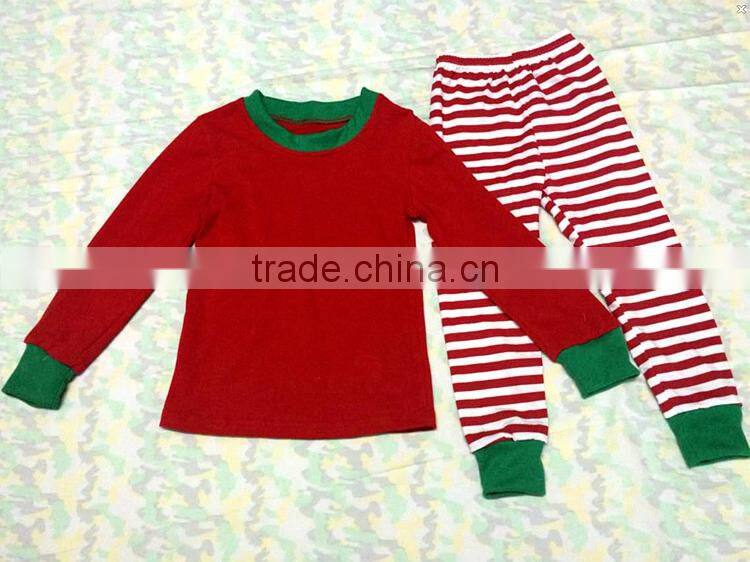 2017 New design comfort Kids green striped Family Christmas Pajamas Baby Toddler New Year Children Pajamas sets
