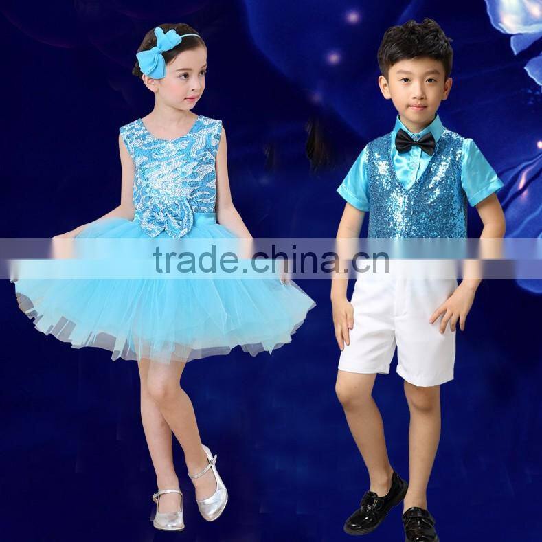 Dress on Show Wear Girls Boys Child Cheap Cheerleading Uniforms