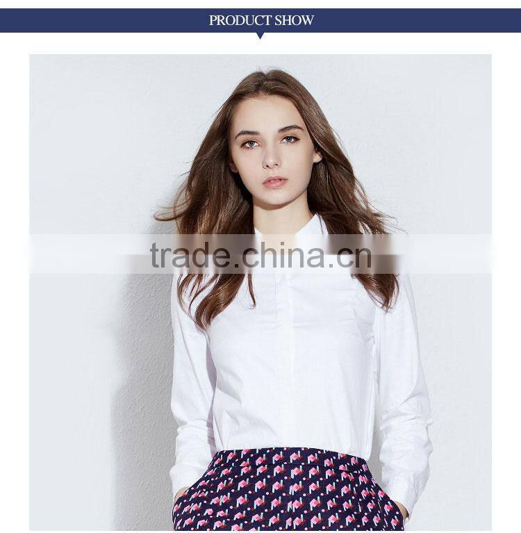 Factory Price For Embroidered Flower Of Ladies Casual Double Breasted Shirt