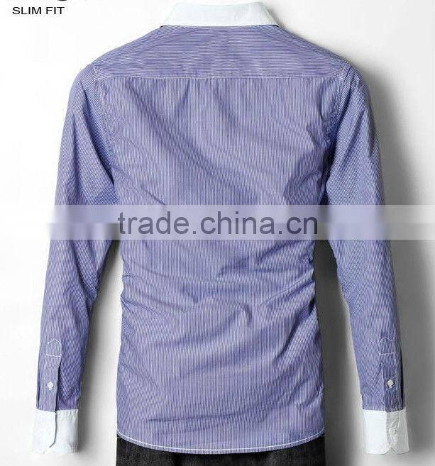 100% Cotton Fashion stripe dress shirts men 2013/shirt manufacturers