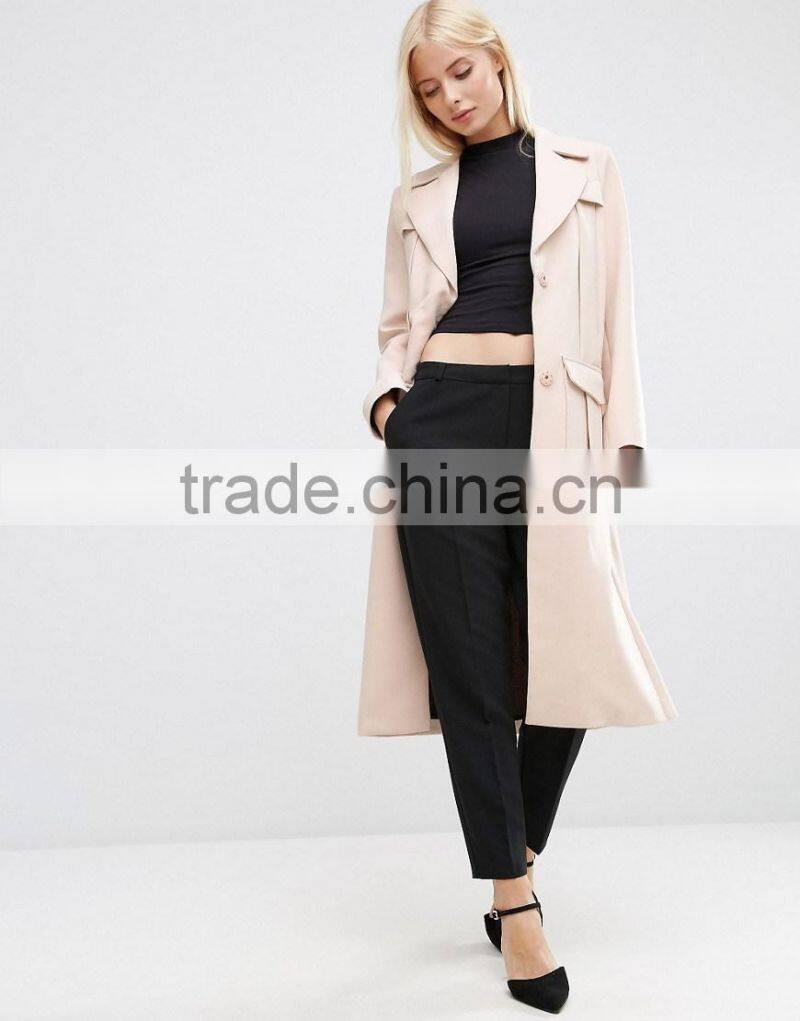 Factory custom fashion elegant women winter lovely coat 2016