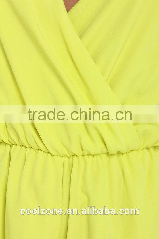 2015 hot selling cute lady long sleeve mooning women playsuit