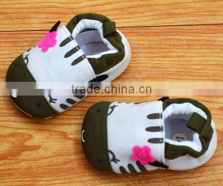 Cute smiling cat printed Baby shoes