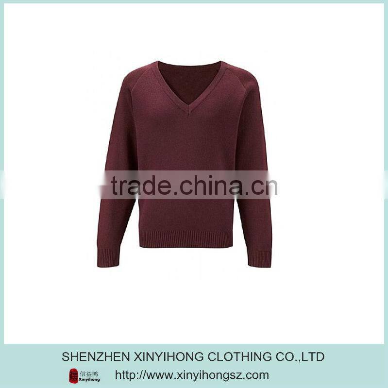 Wholesales V-Neck Long Sleeve Womens Knitwear Pullover
