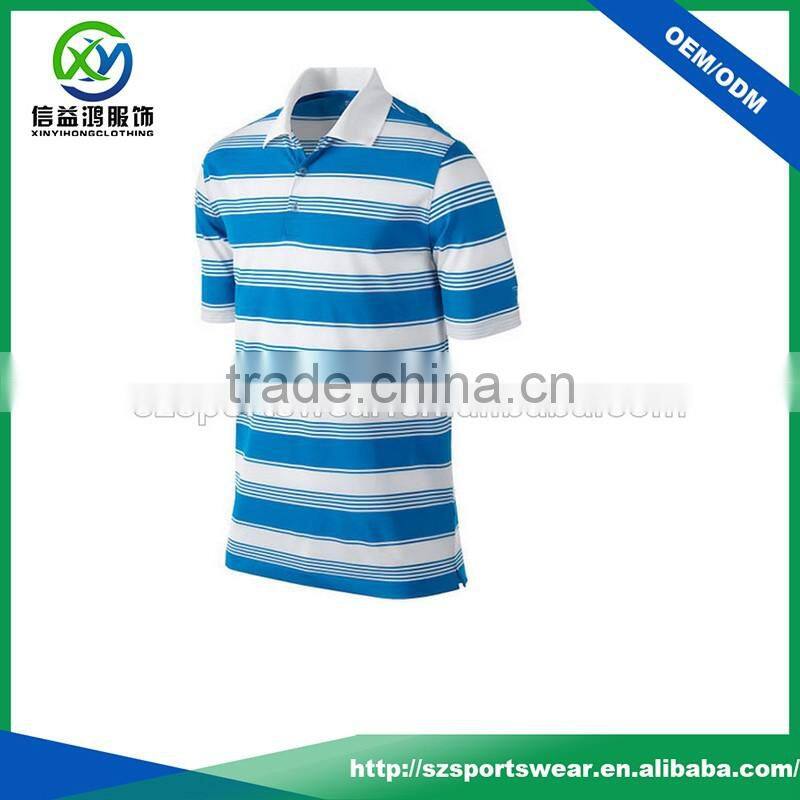 Adults age group sublimation stripes design golf polo shirt for men