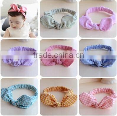 printed bow tie cotton fabric baby headband