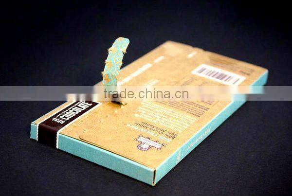kraft cardboard of hand shredded chocolate box