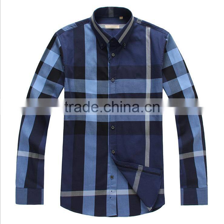 OEM latest fashion beautiful check pattern latest cotton shirt designs for men