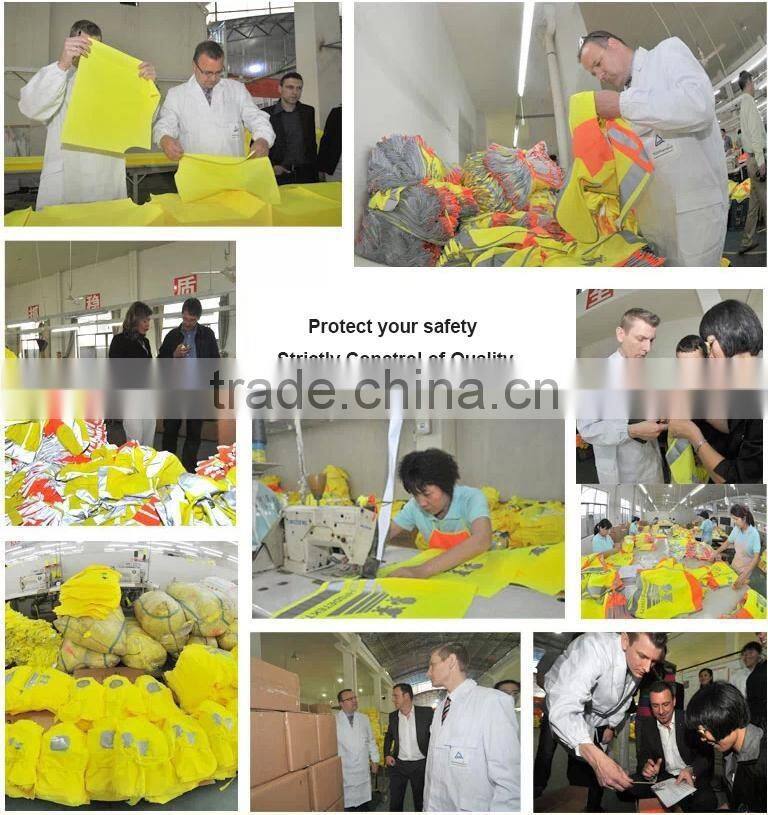 Hi vis two tones reflective tape orange navy large size long sleeve work shirt