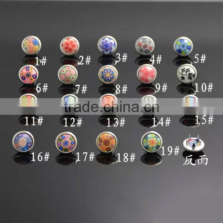 Factory Sale Custom Spring Button Rhinestone Snap Button For Garment