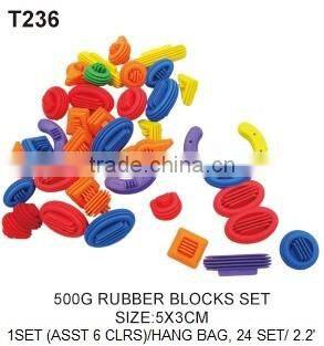 500 g Soft Rubber Educational Building Blocks Toys For Kids