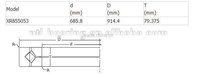 Cross Tapered Roller Bearing XR855053 for CNC machine