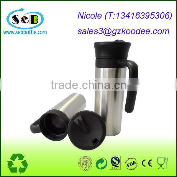Insulated Plastic Coffee Mugs with Handles,Best Stainless Steel Travel Mug,Thermal Coffee Cup