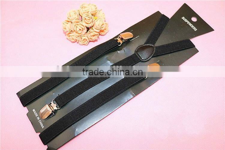 15 Colors 0.6 Inch Clip-on Suspenders Elastic Y-Shape Adjustable Braces