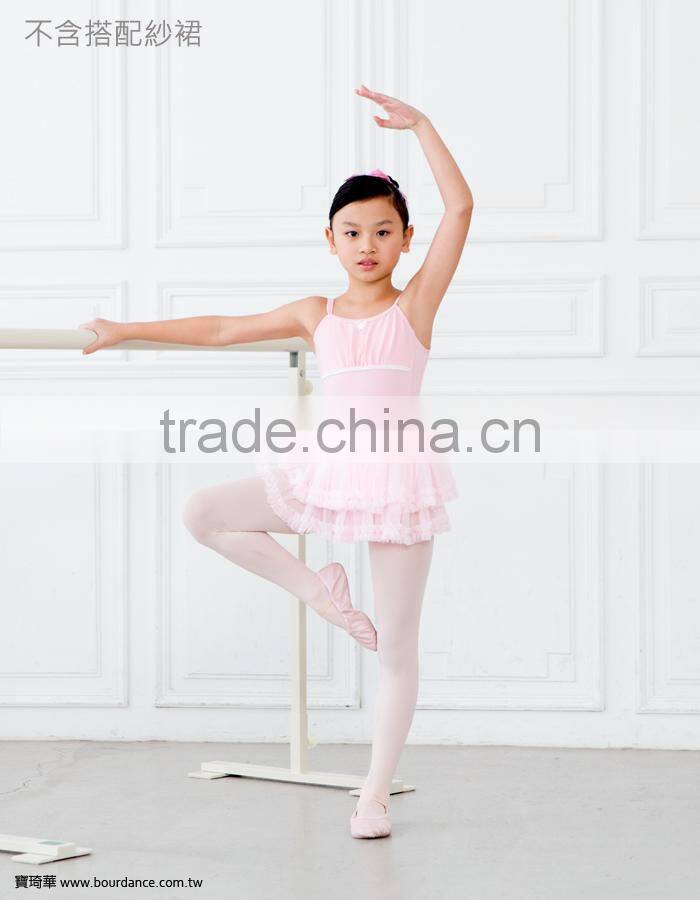 Ballet girls front gather camisole leotards