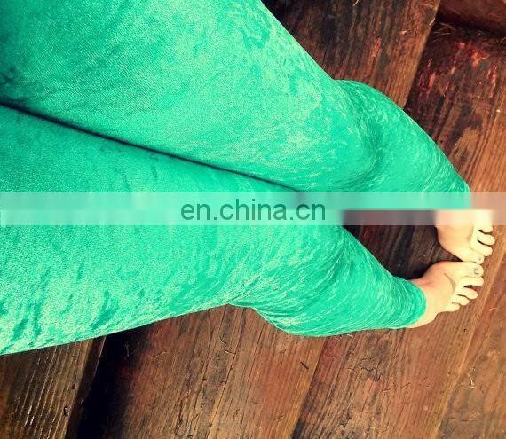 Women winter warm high waist plus velvet thick slim stretch thick trouser
