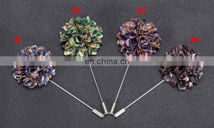 Whosale Bulk Flower Lapel Pins Brooches Men Wedding Handmade Brooch Suits Shirt