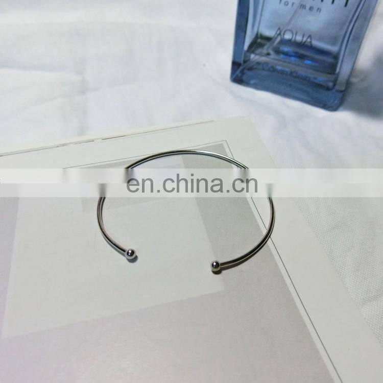 Gold Silver Simple Bangle Open Cuff Women Stretch Bangle Bracelet