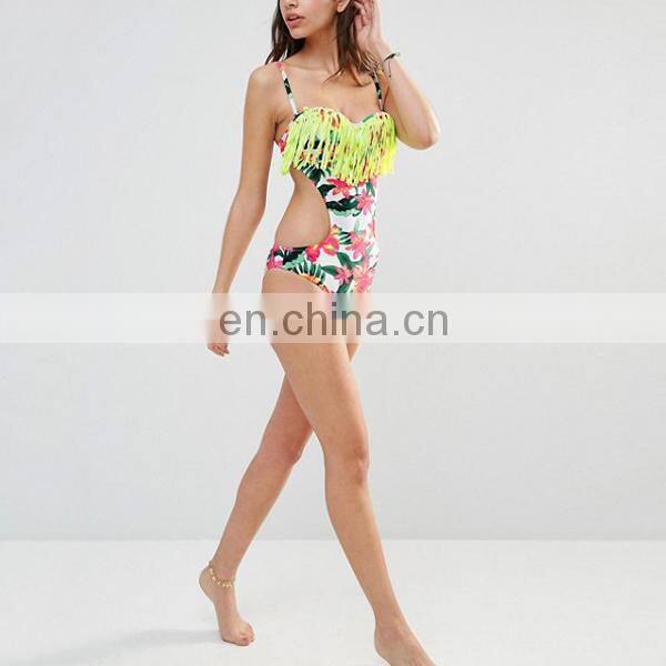 2017 trending products sexy swimwear for women beach wear ladies with tassels