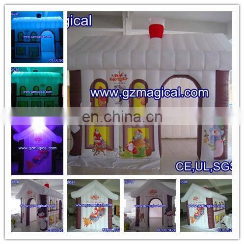 small inflatable red house for christmas use/ christmas house tent
