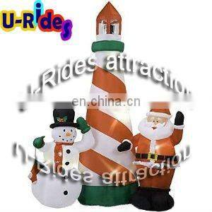 Snowman and Santa Claus Xmas inflatable chrismas model