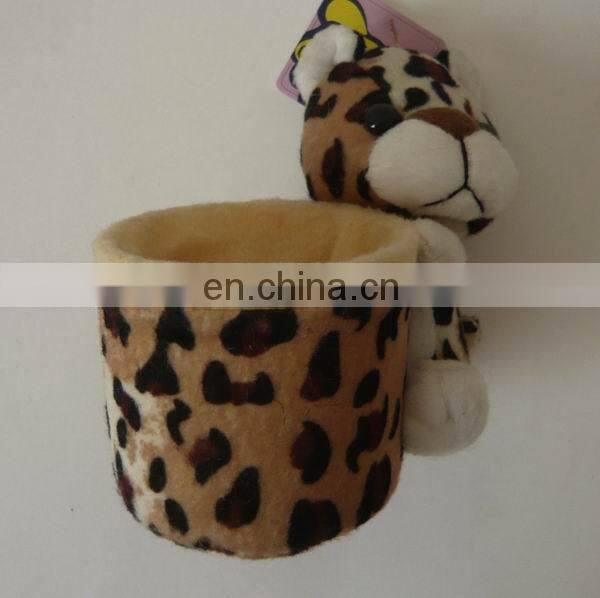 stuffed tiger/giraffe/leopard/elephant/lion pen holder wholesale