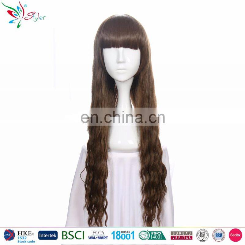 Styler Brand long cosplay wigs 100% polyester brazilian hair wig for women, jewish wig