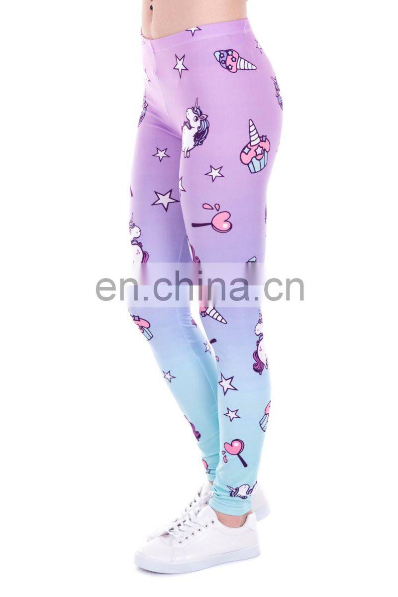 Unicorns and sweets fancy sexy mix crossfit print high quality sale pants girls stylish denim yoga pants women leggings