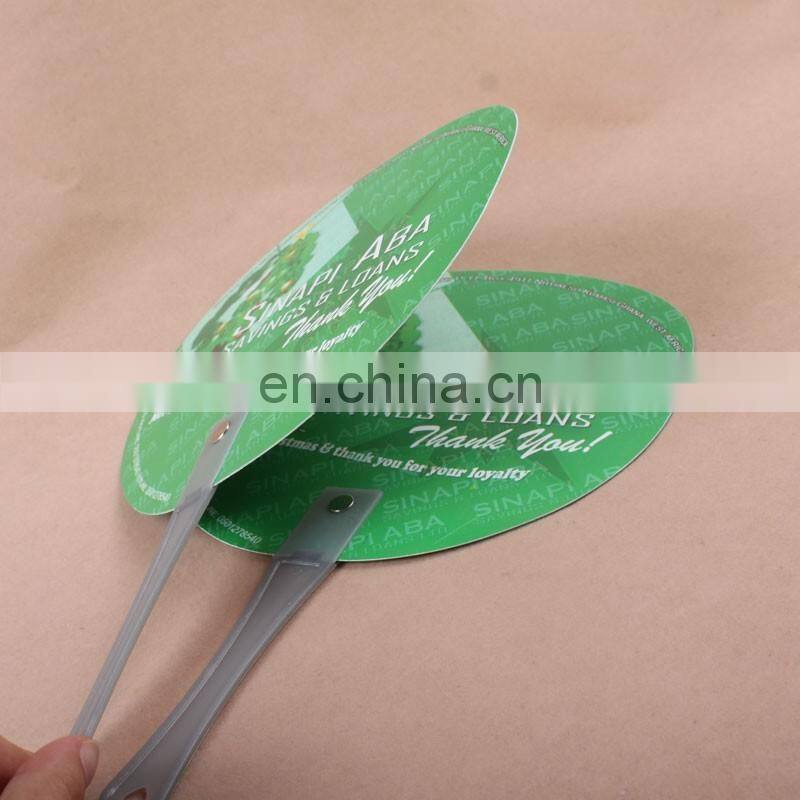 custom plastic hand fan with pp material for souvenirs